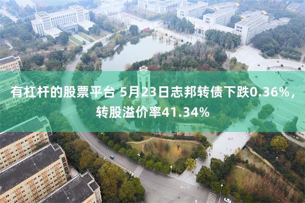 有杠杆的股票平台 5月23日志邦转债下跌0.36%，转股溢价率41.34%