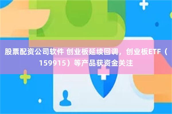 股票配资公司软件 创业板延续回调，创业板ETF（159915）等产品获资金关注