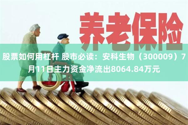 股票如何用杠杆 股市必读：安科生物（300009）7月11日主力资金净流出8064.84万元