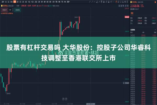 股票有杠杆交易吗 大华股份：控股子公司华睿科技调整至香港联交所上市