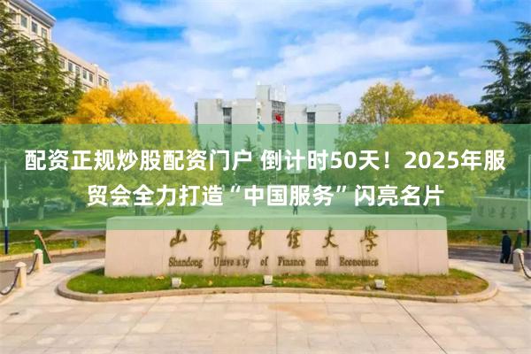 配资正规炒股配资门户 倒计时50天！2025年服贸会全力打造“中国服务”闪亮名片
