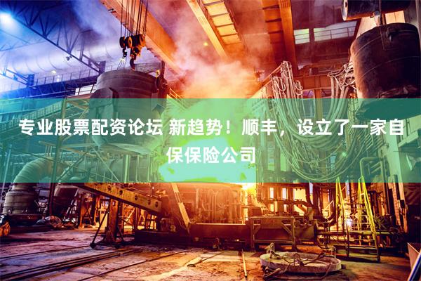 专业股票配资论坛 新趋势！顺丰，设立了一家自保保险公司