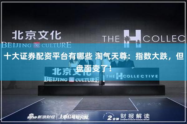 十大证券配资平台有哪些 淘气天尊：指数大跌，但盘面变了！