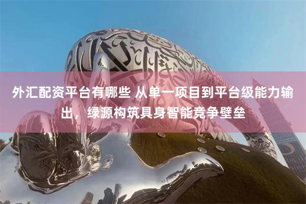 外汇配资平台有哪些 从单一项目到平台级能力输出，绿源构筑具身智能竞争壁垒