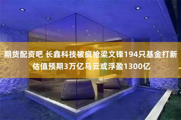 期货配资吧 长鑫科技被疯抢梁文锋194只基金打新 估值预期3万亿马云或浮盈1300亿