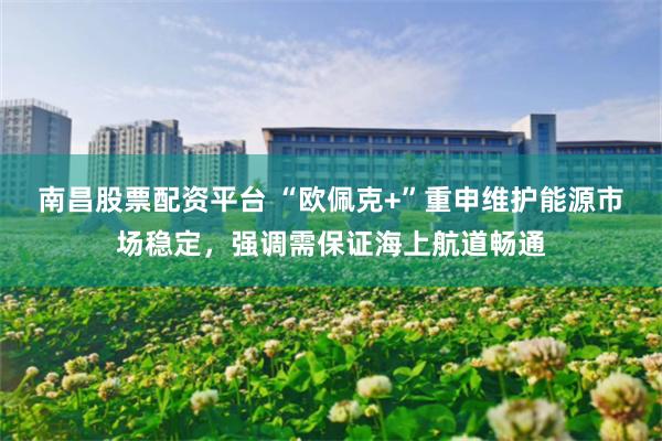南昌股票配资平台 “欧佩克+”重申维护能源市场稳定，强调需保证海上航道畅通