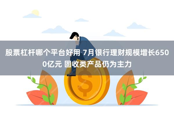 股票杠杆哪个平台好用 7月银行理财规模增长6500亿元 固收类产品仍为主力