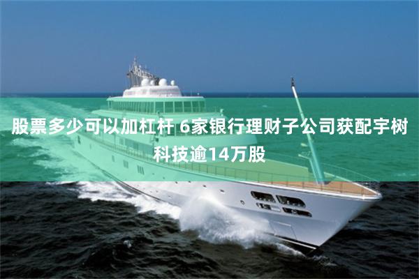 股票多少可以加杠杆 6家银行理财子公司获配宇树科技逾14万股