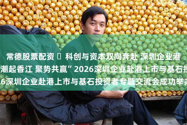 常德股票配资 ‌科创与资本双向奔赴 深圳企业港股上市路径明晰 ——“潮起香江 聚势共赢”2026深圳企业赴港上市与基石投资者专题交流会成功举办