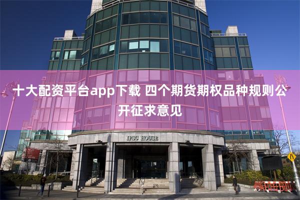 十大配资平台app下载 四个期货期权品种规则公开征求意见