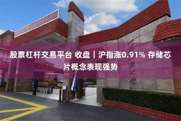 股票杠杆交易平台 收盘｜沪指涨0.91% 存储芯片概念表现强势